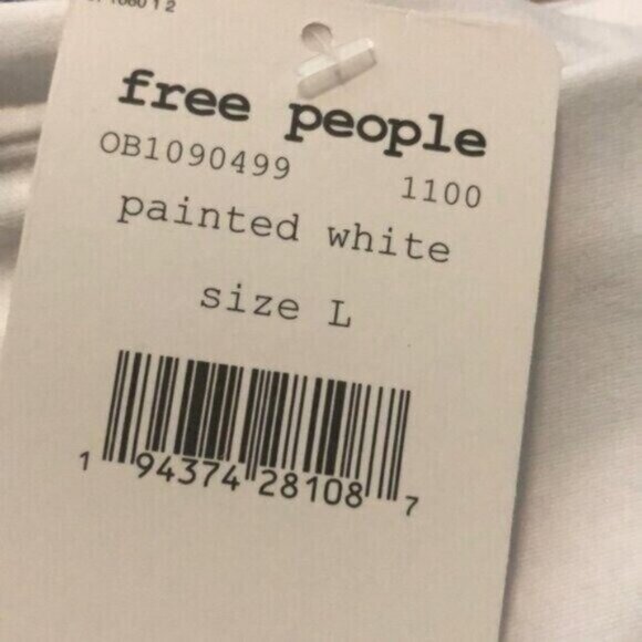 Free People “Fleur” Ruffle-Strap Tank • Romantic Boho White Poplin • Size L - Picture 12 of 14